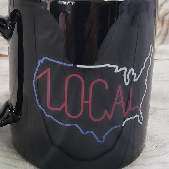 Life Is Good Local USA Coffee Mug Black Diner Style - Picture 2 of 7